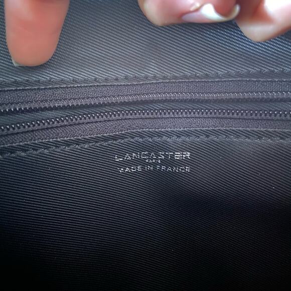 Lancaster Paris Vintage Olive Green Patent Leather Box Shoulder Bag - Picture 5 of 7